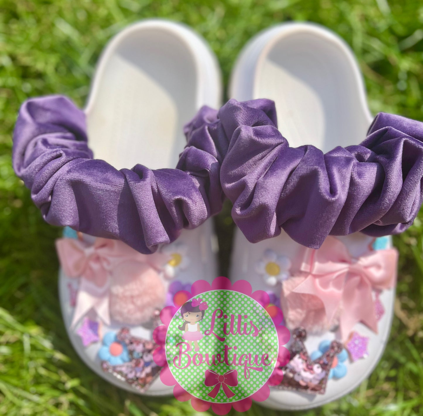 Croc strap scrunchies