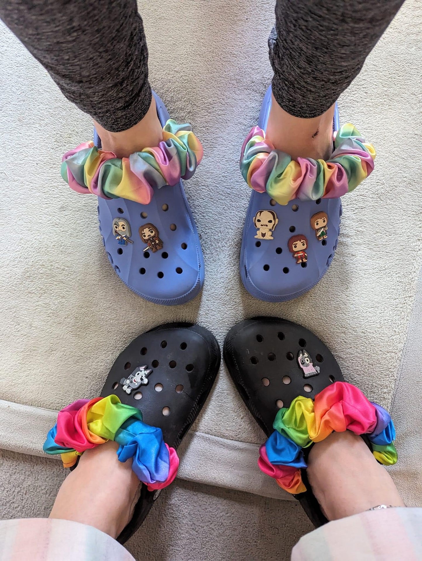 Croc strap scrunchies