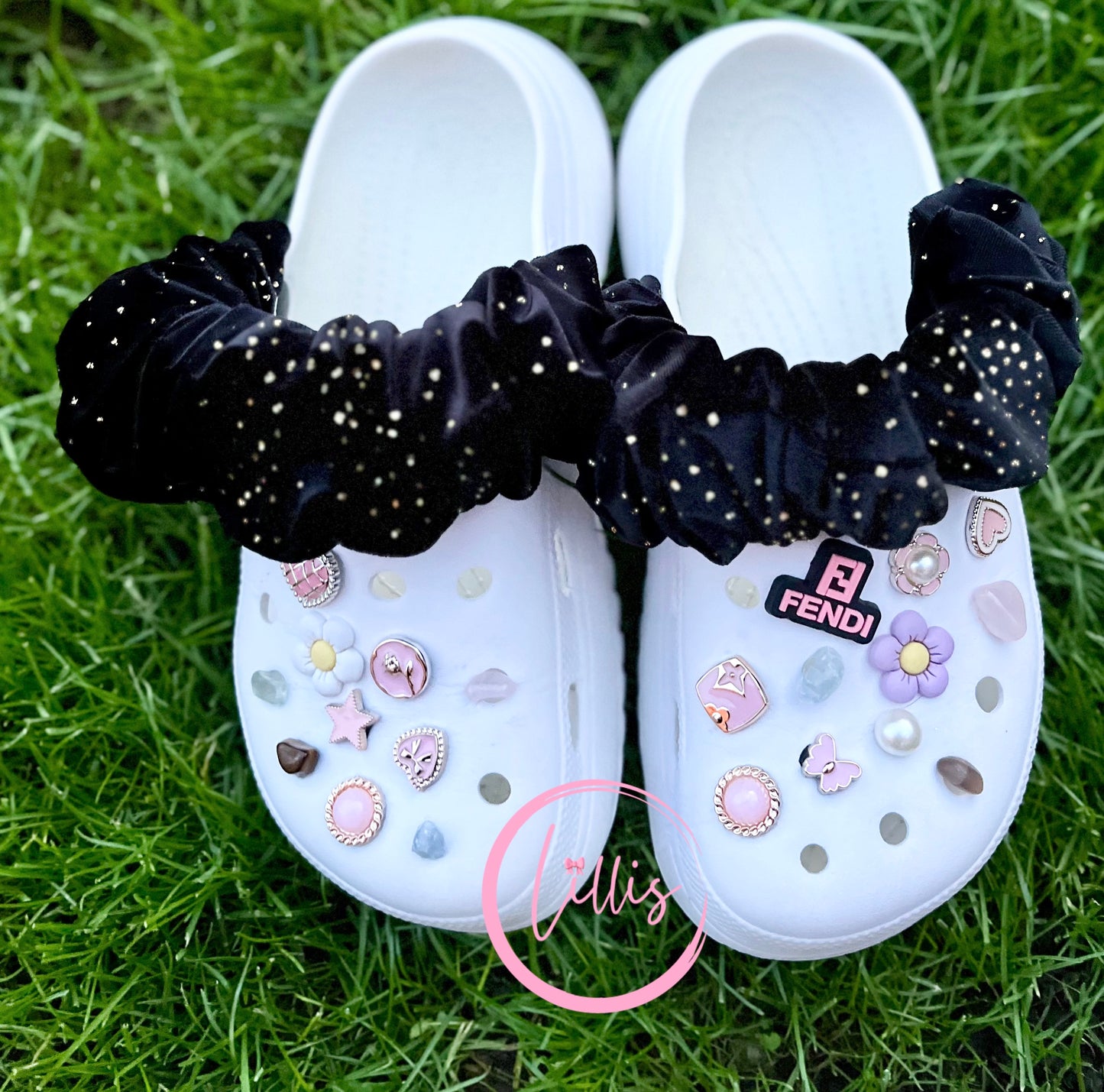 Croc strap scrunchies