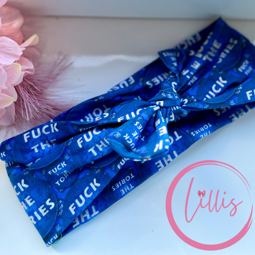 Anti political Faux Bow headhugs/headbands