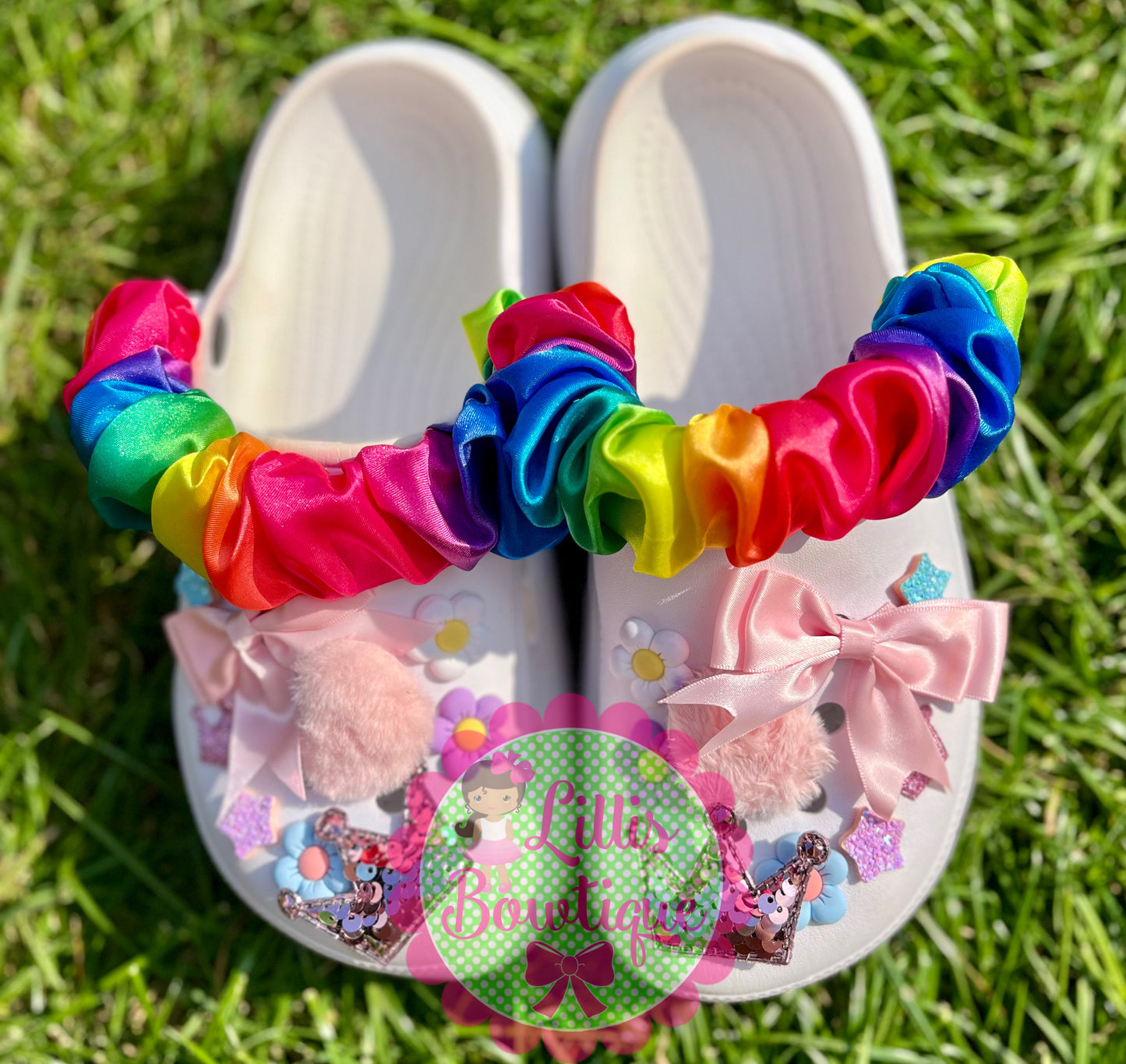 Croc strap scrunchies