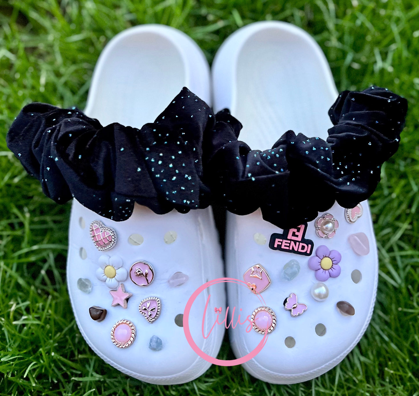 Croc strap scrunchies