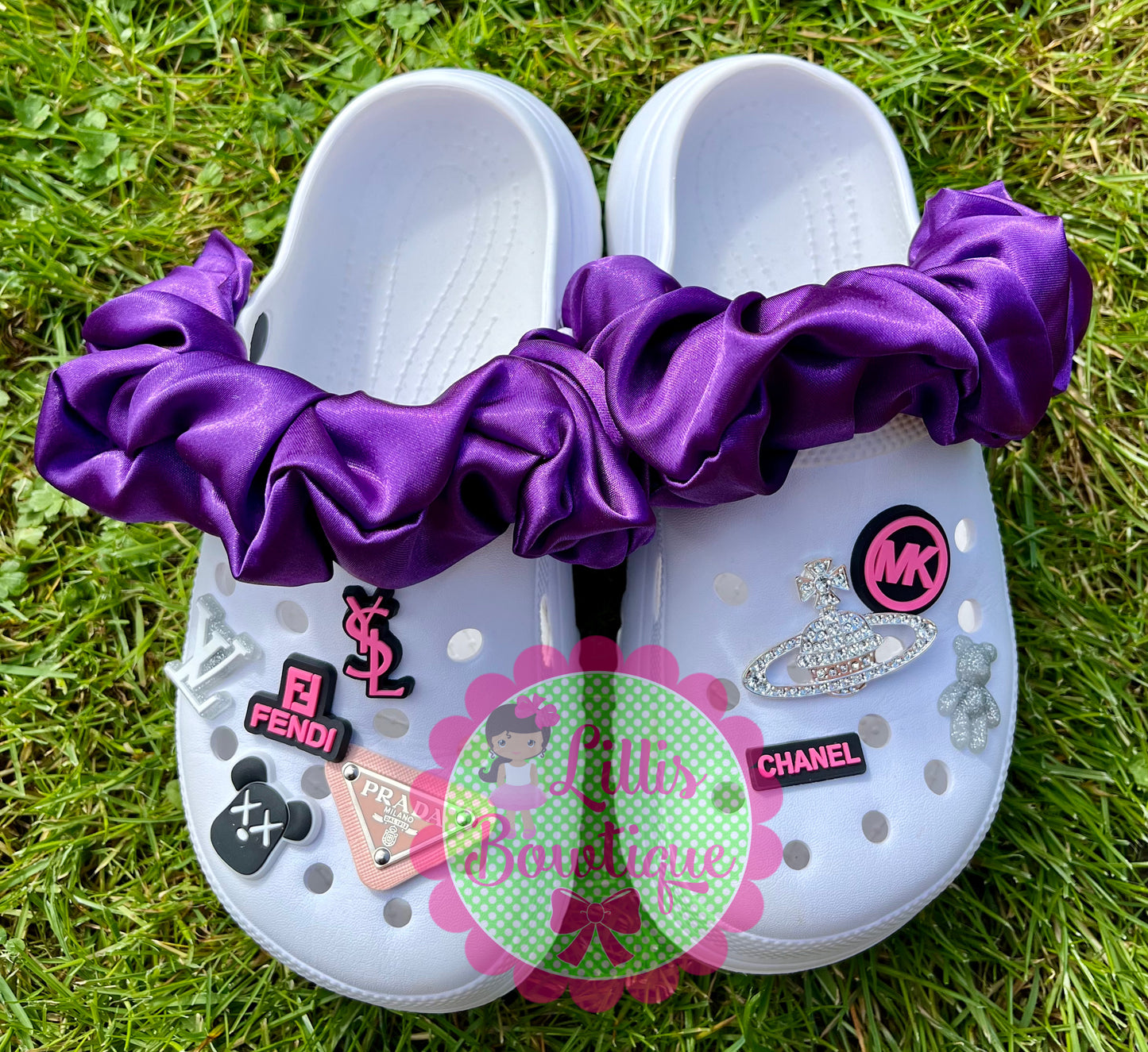 Croc strap scrunchies