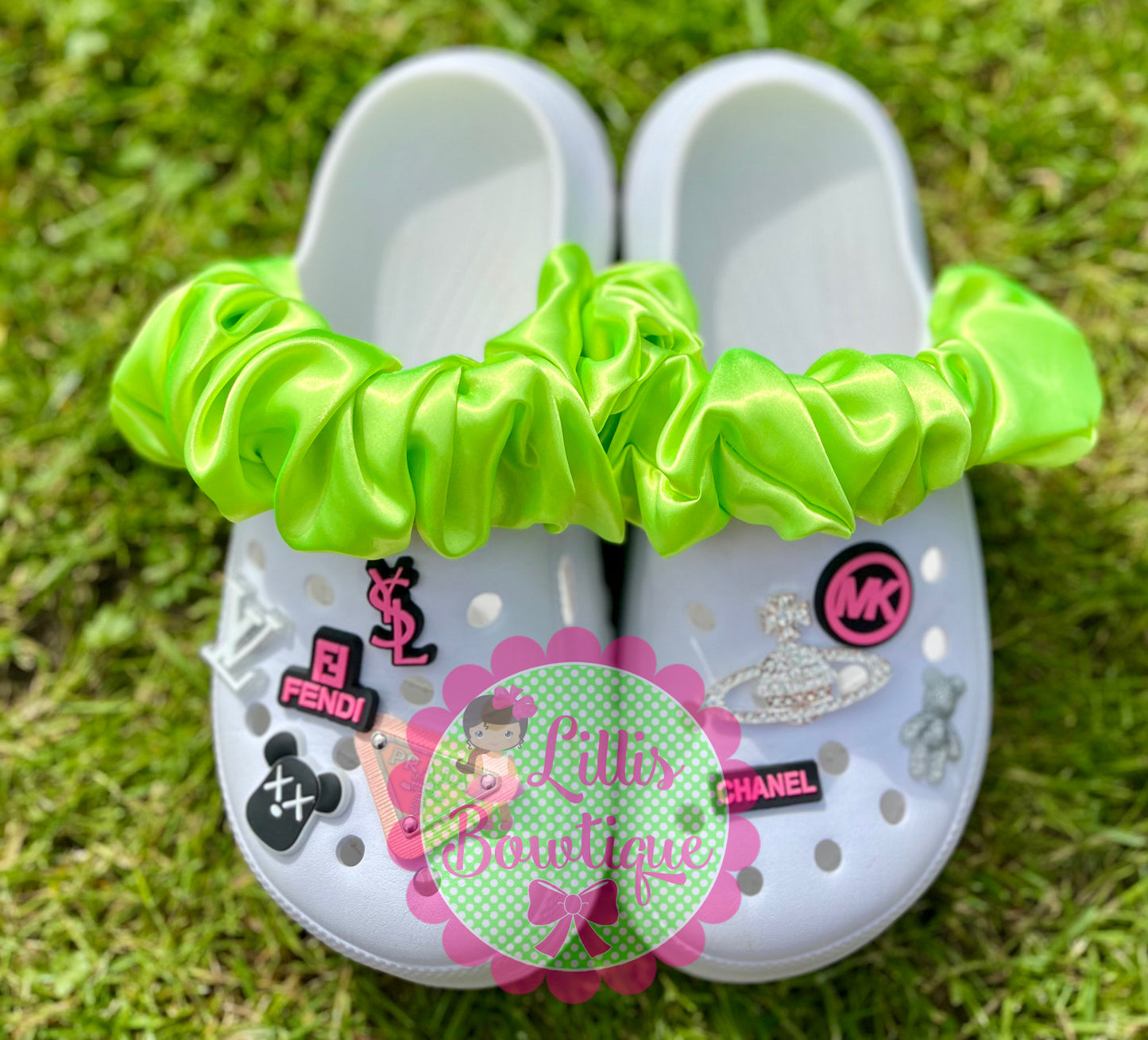 Croc strap scrunchies
