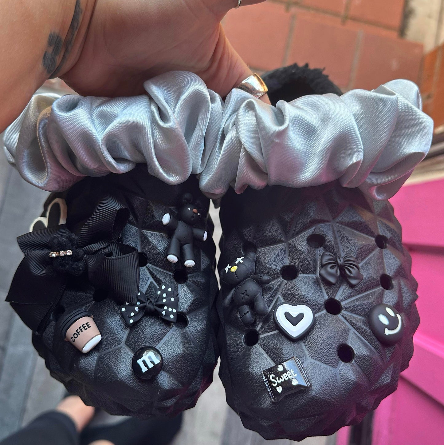 Croc strap scrunchies