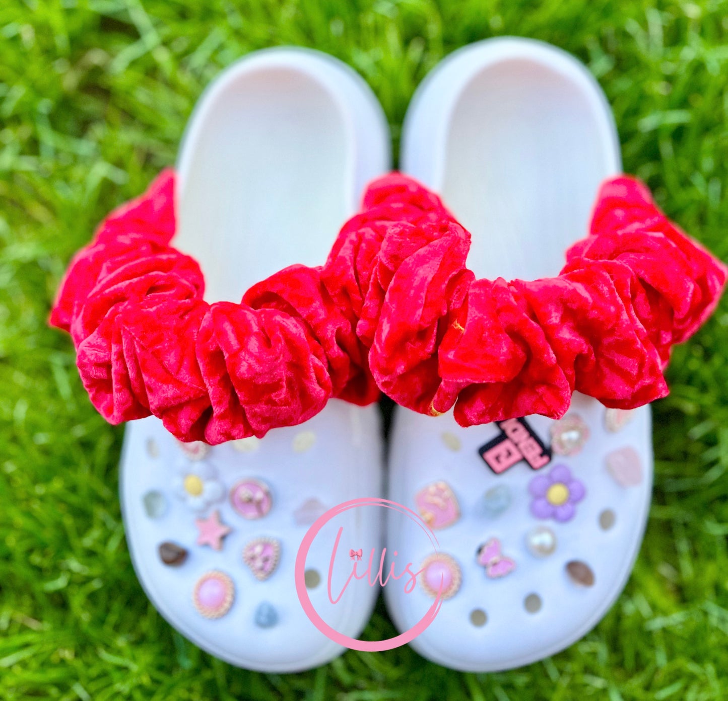 Croc strap scrunchies