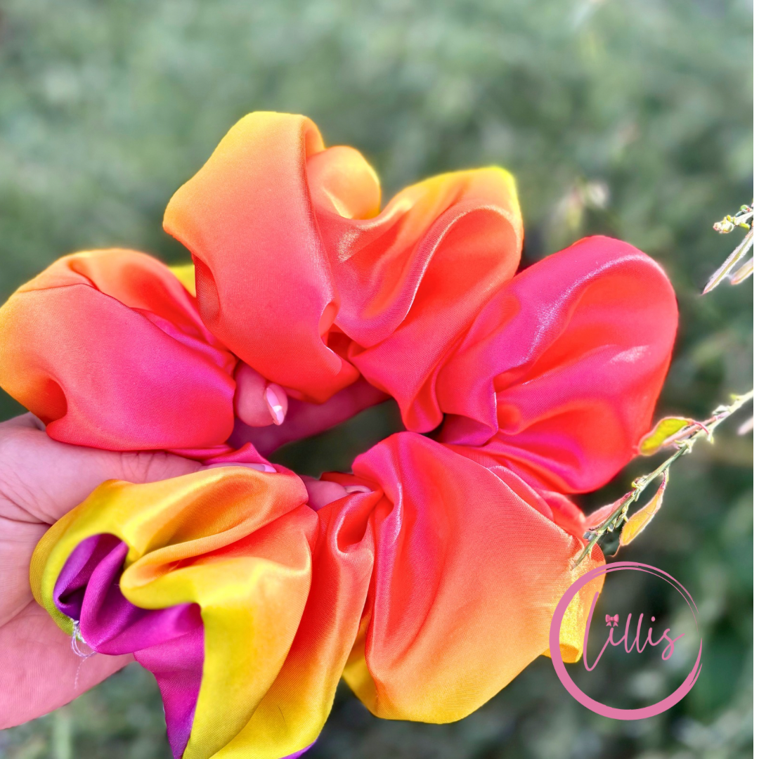 Plain XXL satin silk scrunchie