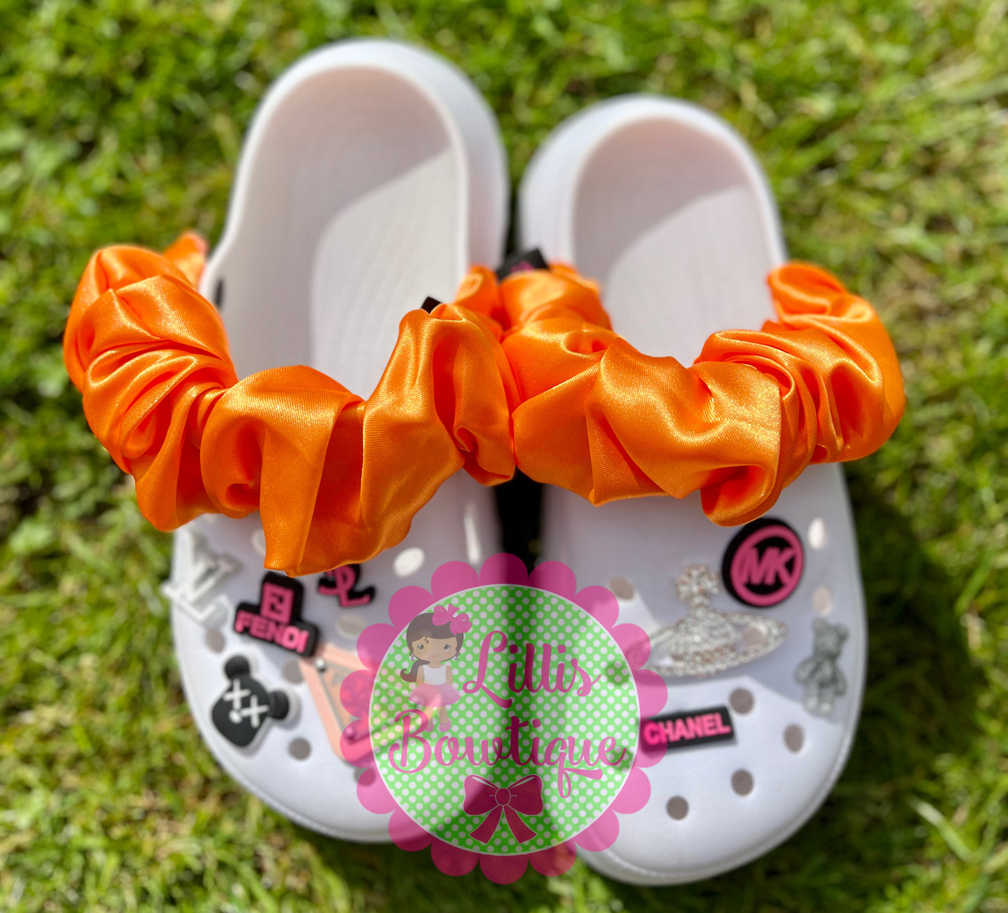 Croc strap scrunchies