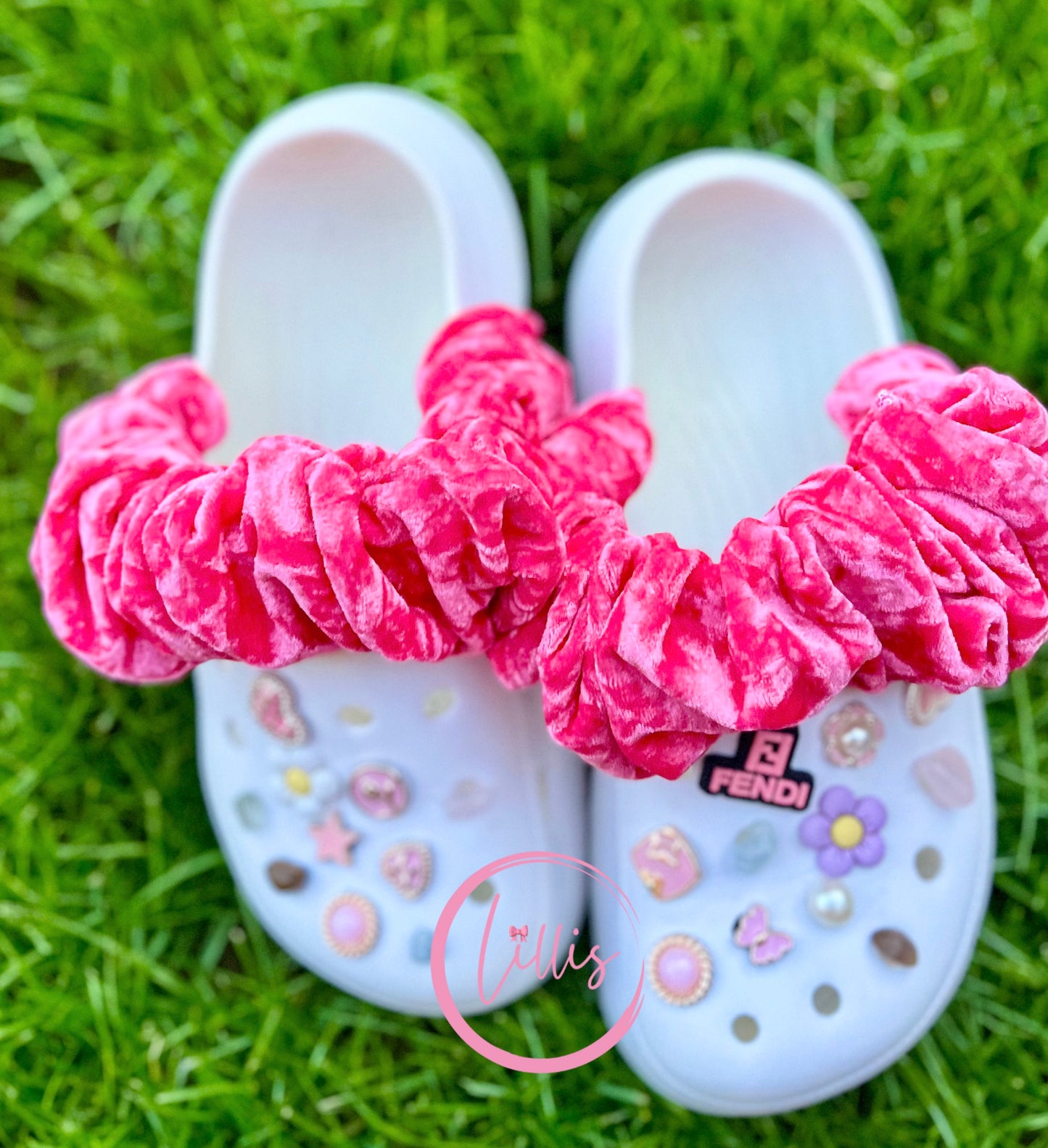 Croc strap scrunchies