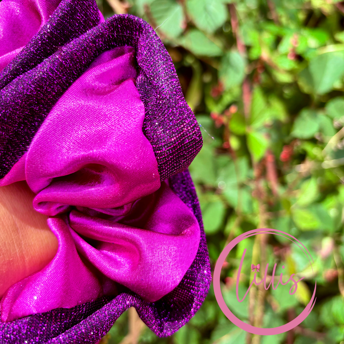 Witching Hour - Oversized Satin Glitter Scrunchie