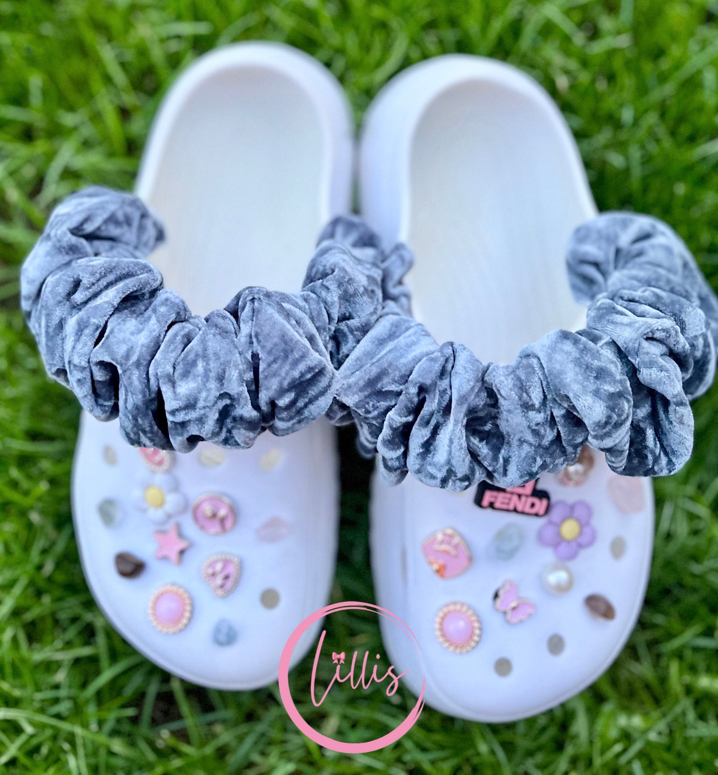 Croc strap scrunchies