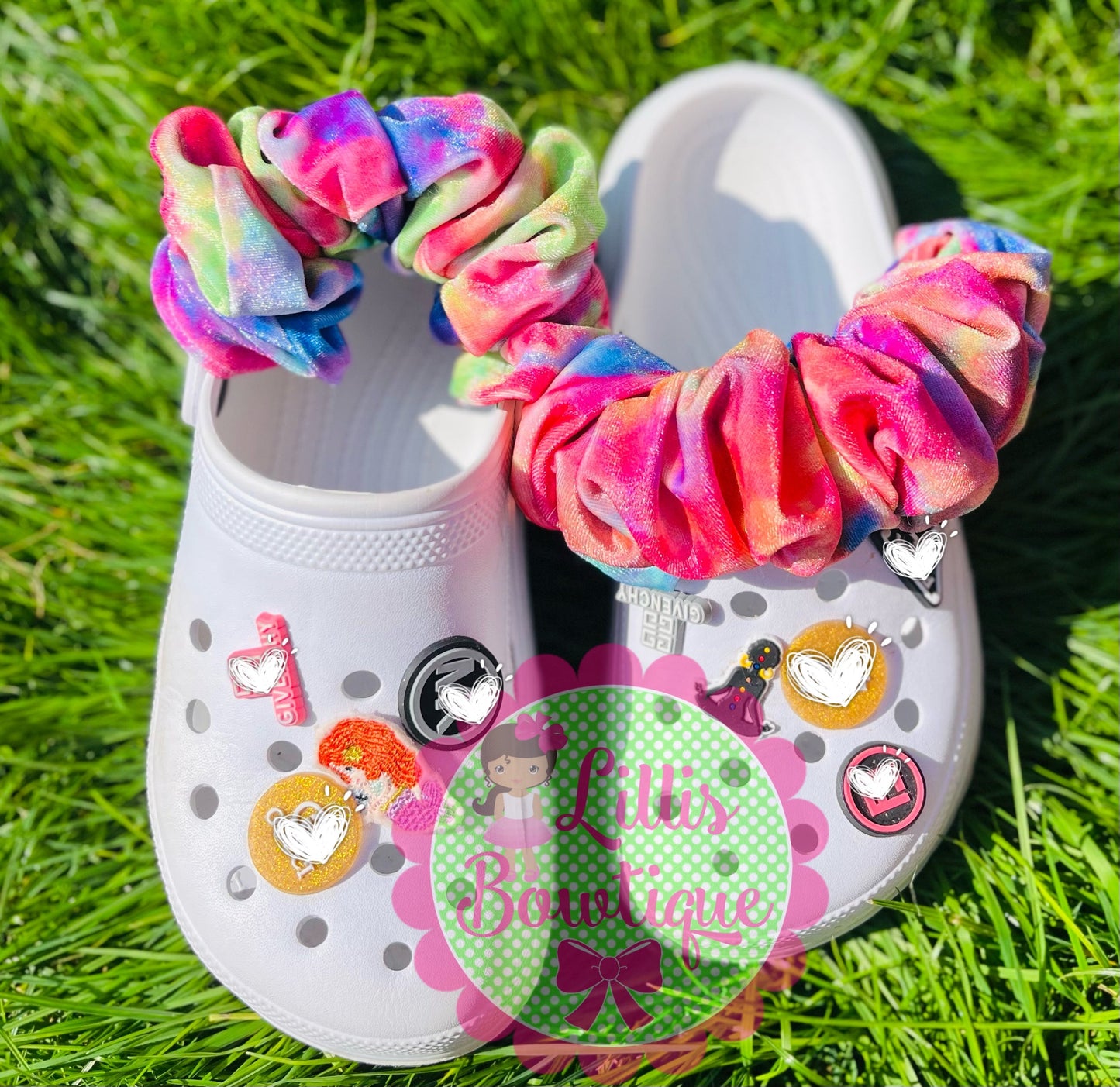 Croc strap scrunchies