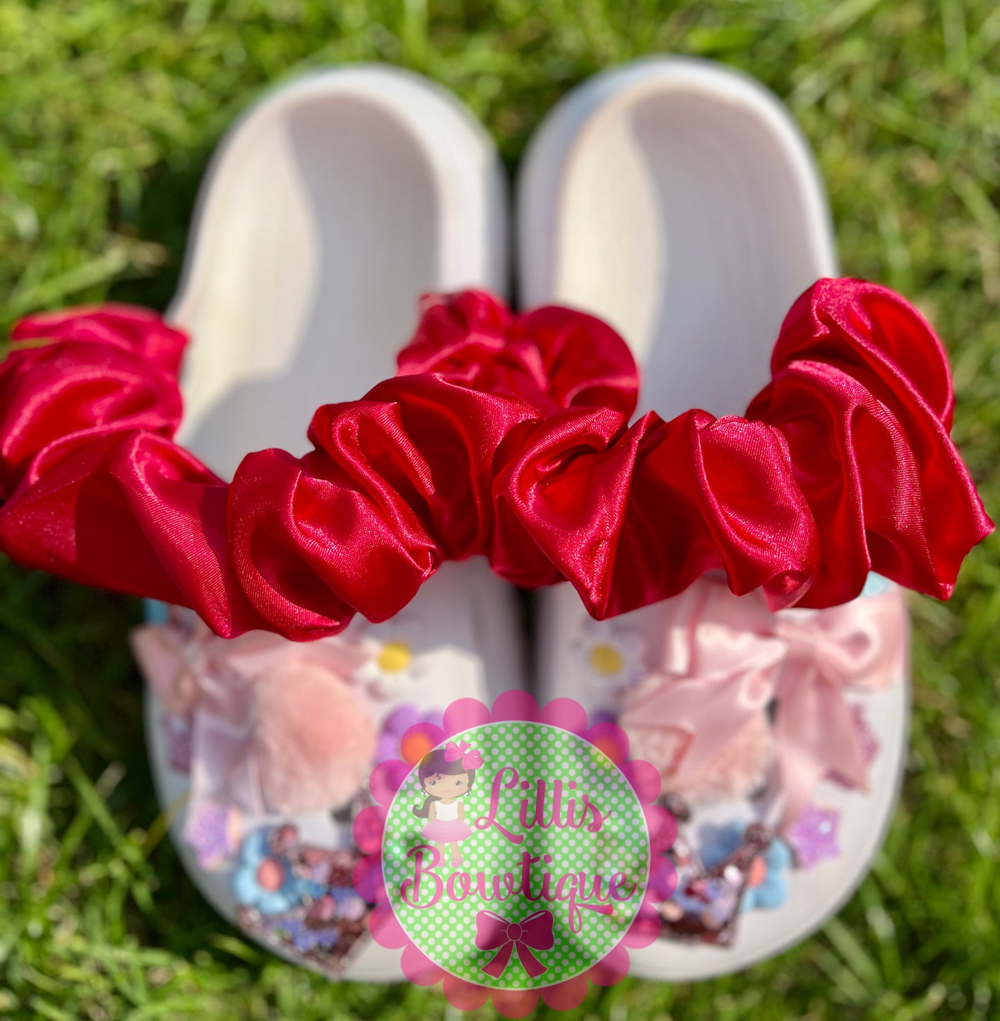 Croc strap scrunchies