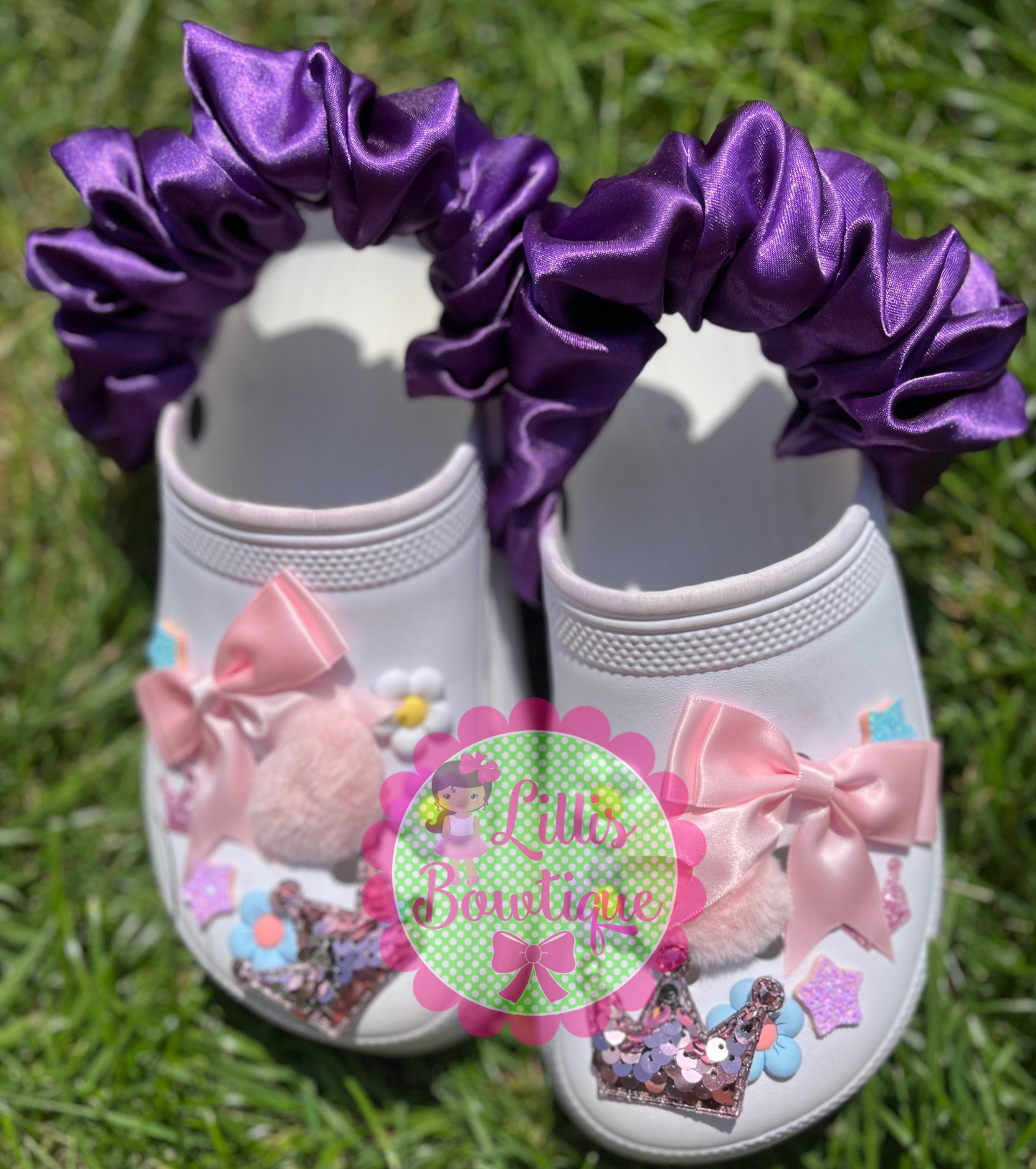Croc strap scrunchies