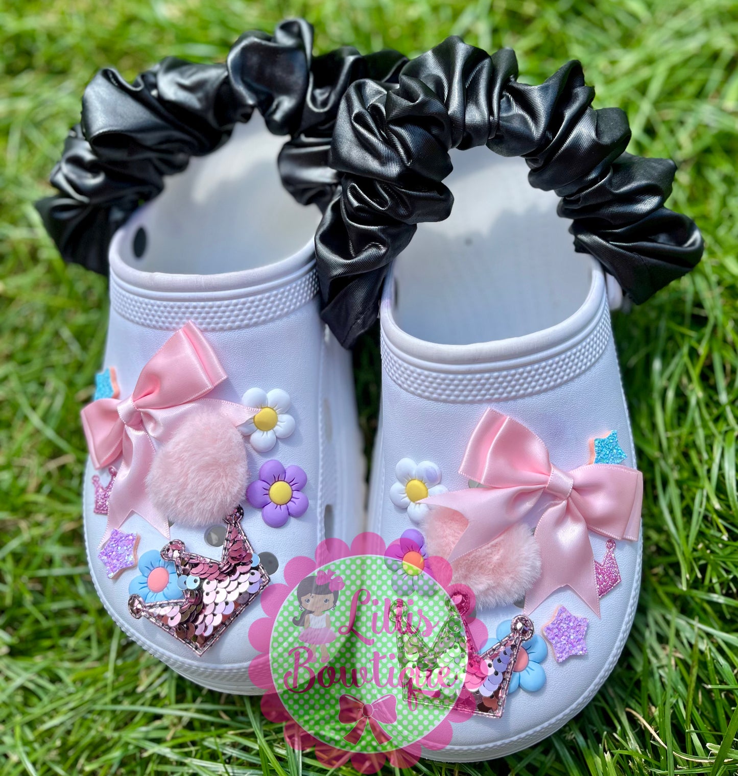 Croc strap scrunchies
