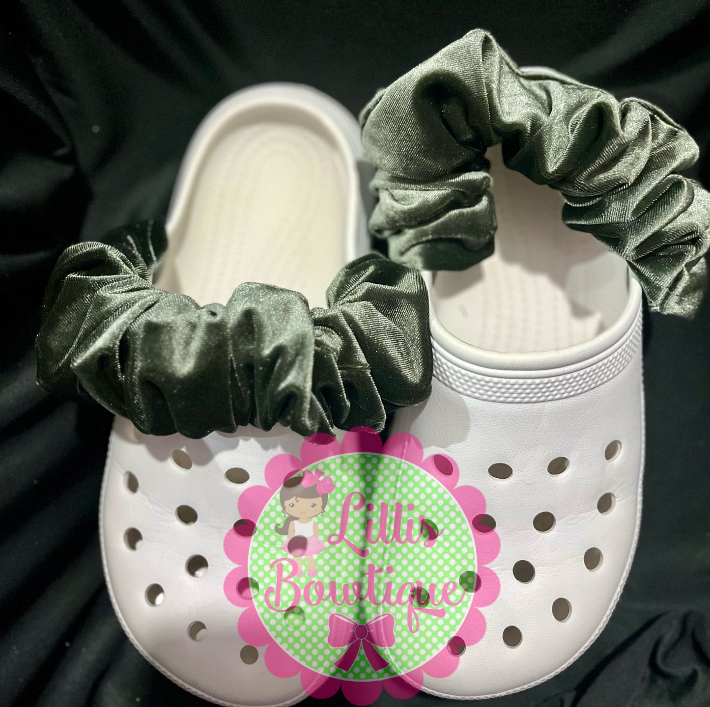 Croc strap scrunchies
