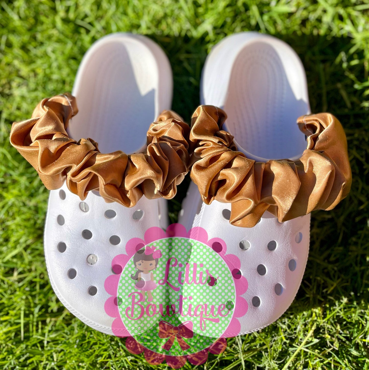 Croc strap scrunchies