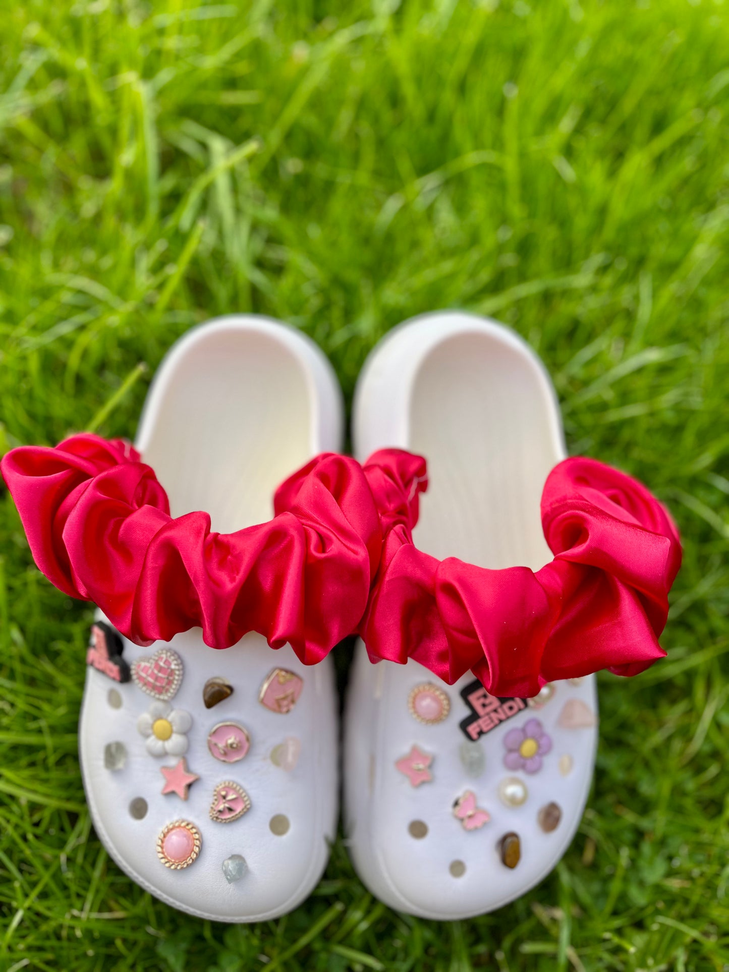 Croc strap scrunchies