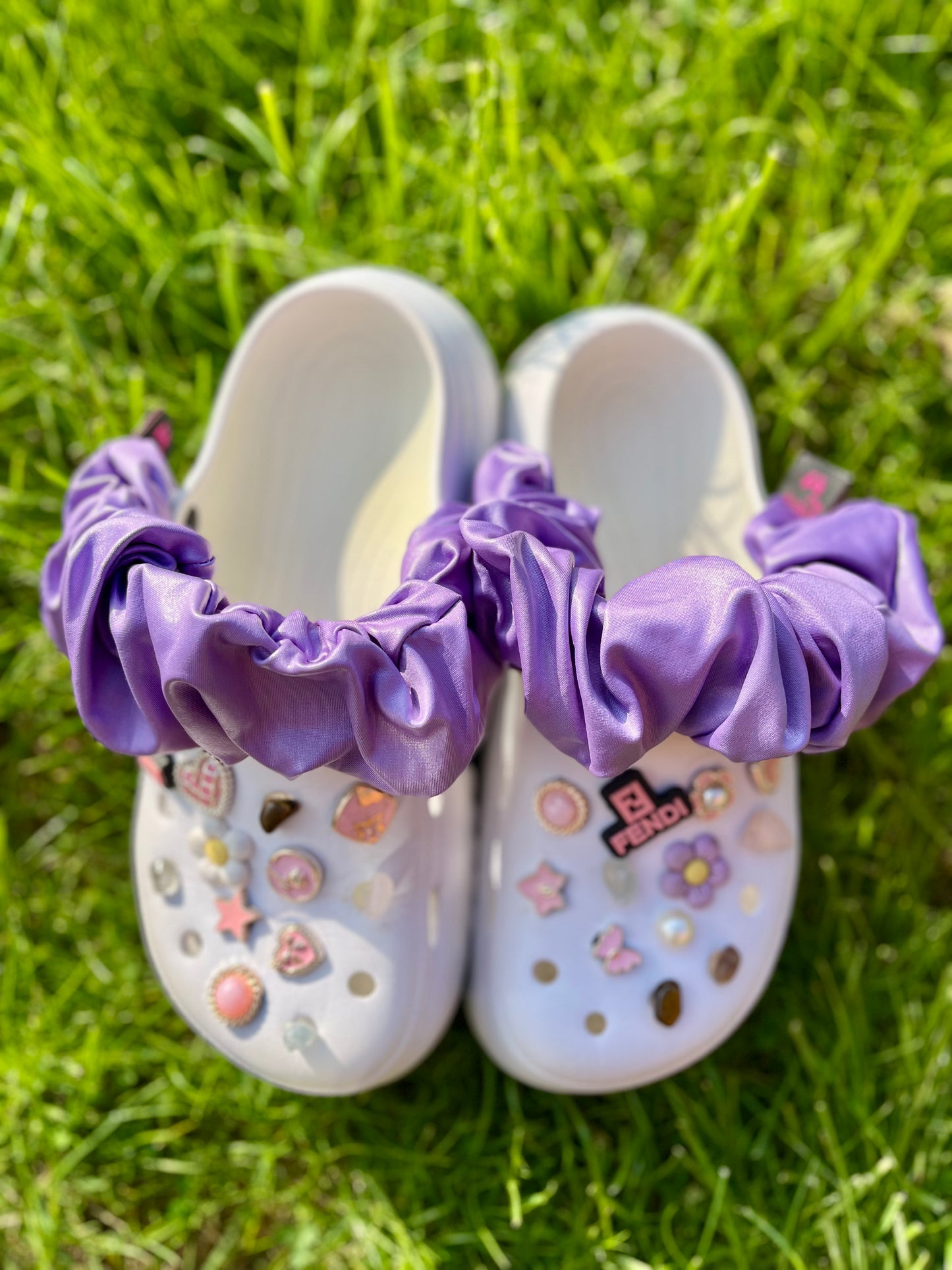 Croc strap scrunchies