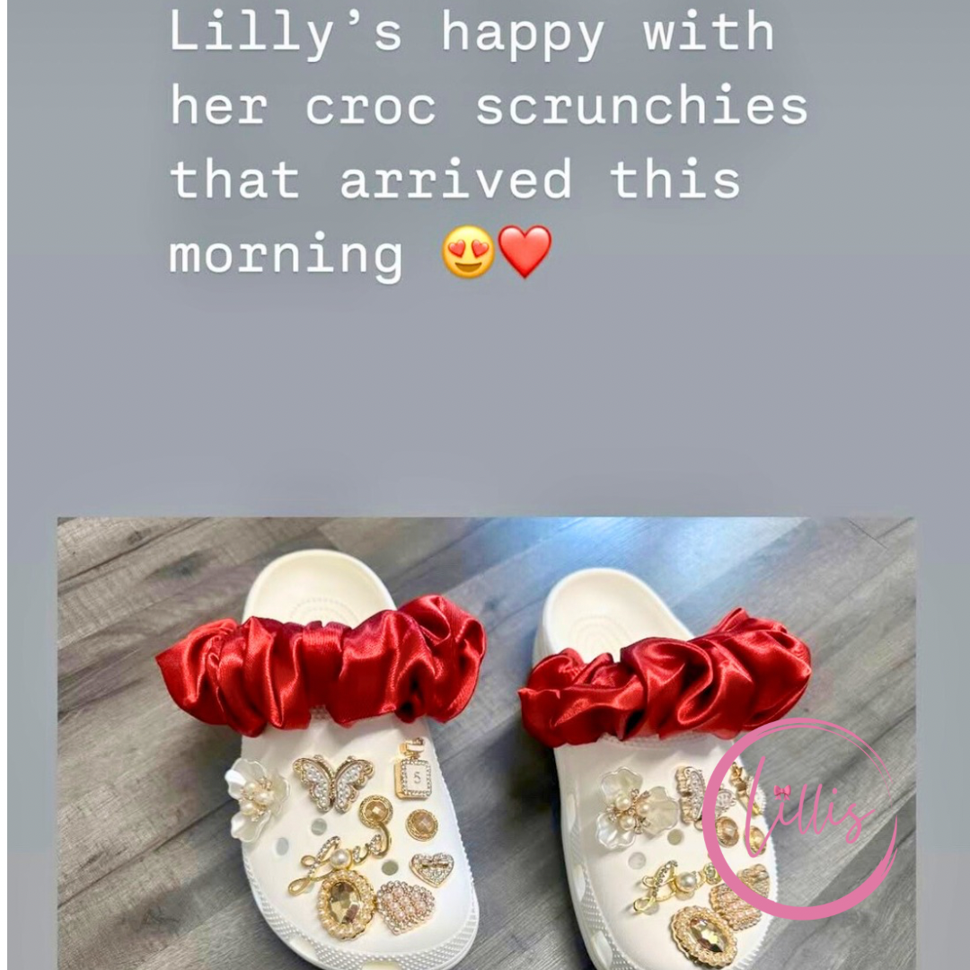 Croc strap scrunchies