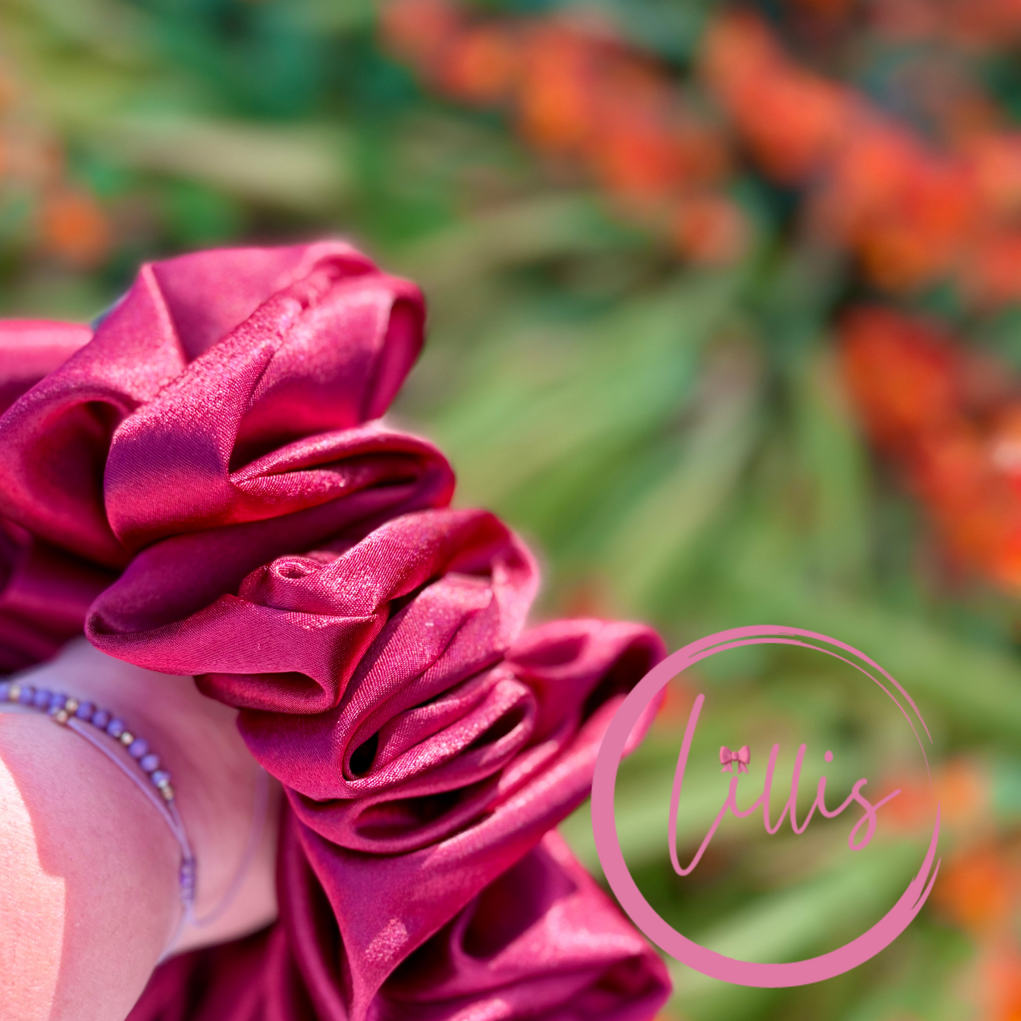 XL & XXL Satin Silk Scrunchies | Plain Colours | Handmade Luxury Hair Accessories