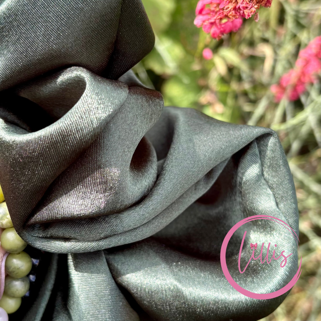 XL & XXL Satin Silk Scrunchies | Plain Colours | Handmade Luxury Hair Accessories