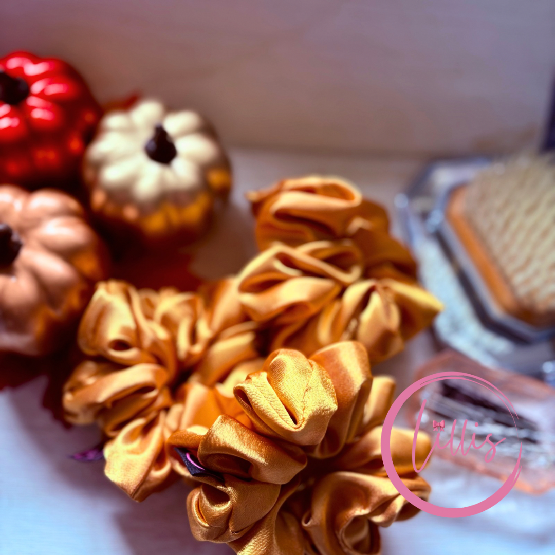 Standard Satin Silk Scrunchies | Handmade in Manchester | Soft, Smooth & Kind to Hair | Everyday Luxury Hair Accessories