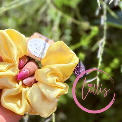 Standard Satin Silk Scrunchies | Handmade in Manchester | Soft, Smooth & Kind to Hair | Everyday Luxury Hair Accessories