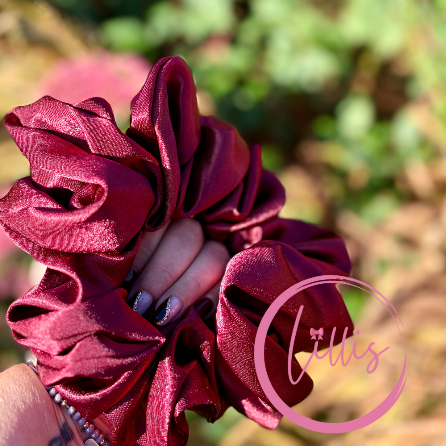 XL & XXL Satin Silk Scrunchies | Plain Colours | Handmade Luxury Hair Accessories