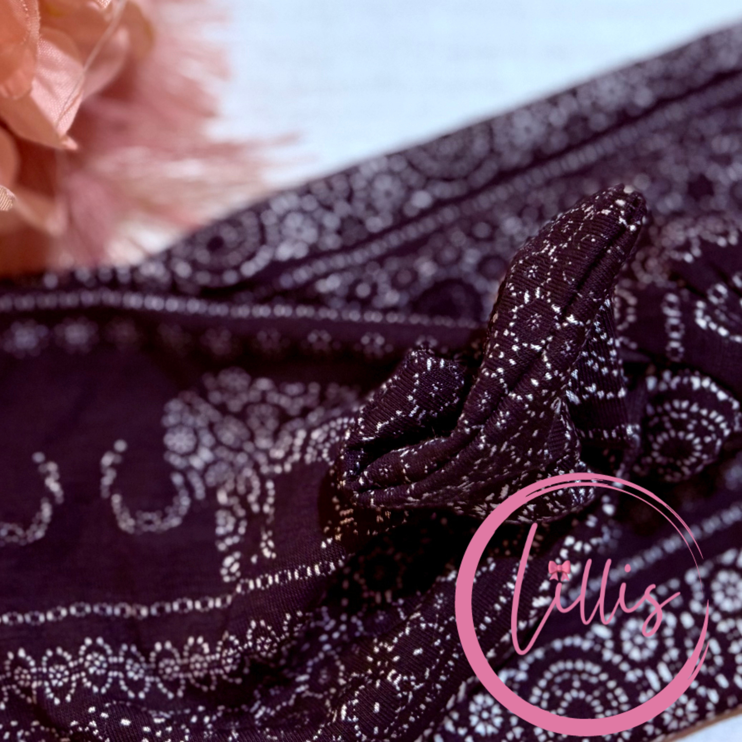 Faux bow headband soft super stretchy wear 3 ways