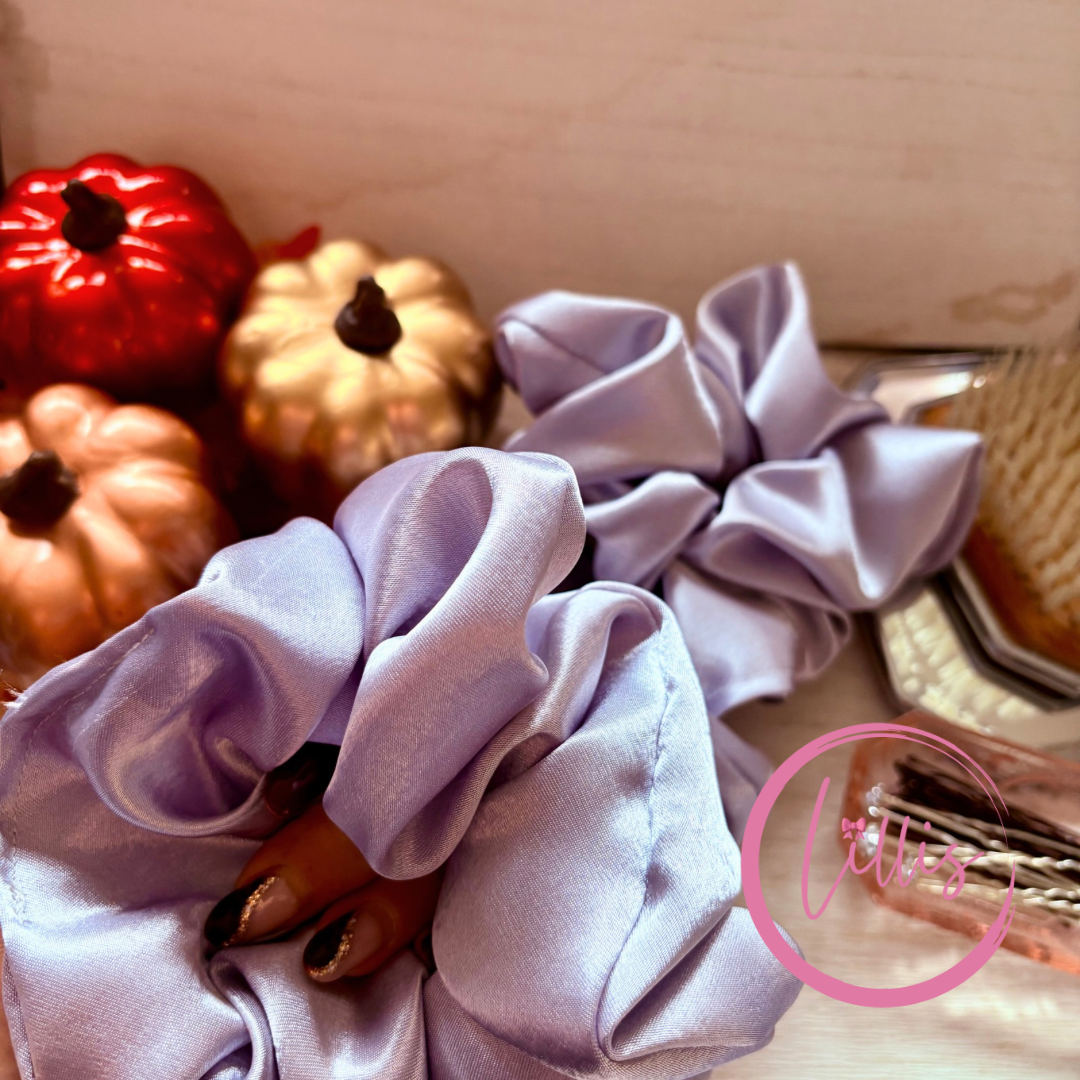 Standard Satin Silk Scrunchies | Handmade in Manchester | Soft, Smooth & Kind to Hair | Everyday Luxury Hair Accessories