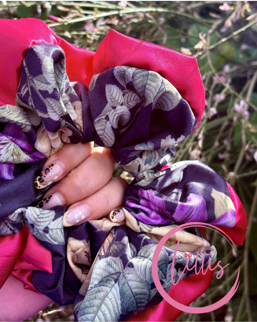 Lillis oversized Scrunchie Handmade Luxury Hair Accessory in Silky Satin