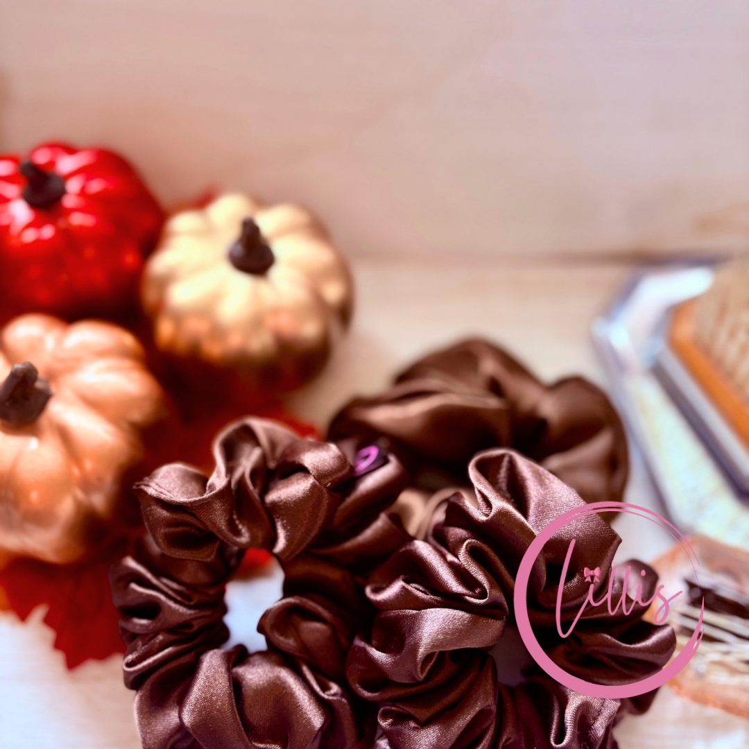Standard Satin Silk Scrunchies | Handmade in Manchester | Soft, Smooth & Kind to Hair | Everyday Luxury Hair Accessories