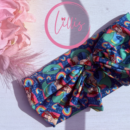 Faux bow headband soft super stretchy wear 3 ways sassy but cute designs