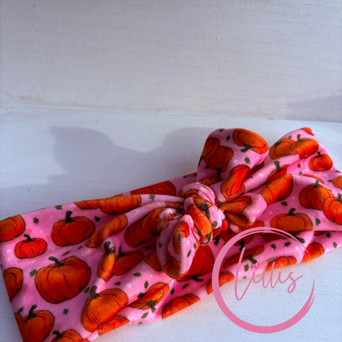 Pumpkin Kiss - Faux Bow Headband