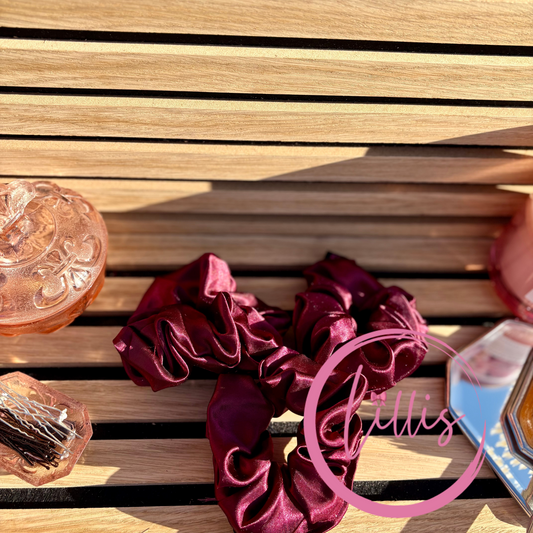 Standard Satin Silk Scrunchies | Handmade in Manchester | Soft, Smooth & Kind to Hair | Everyday Luxury Hair Accessories