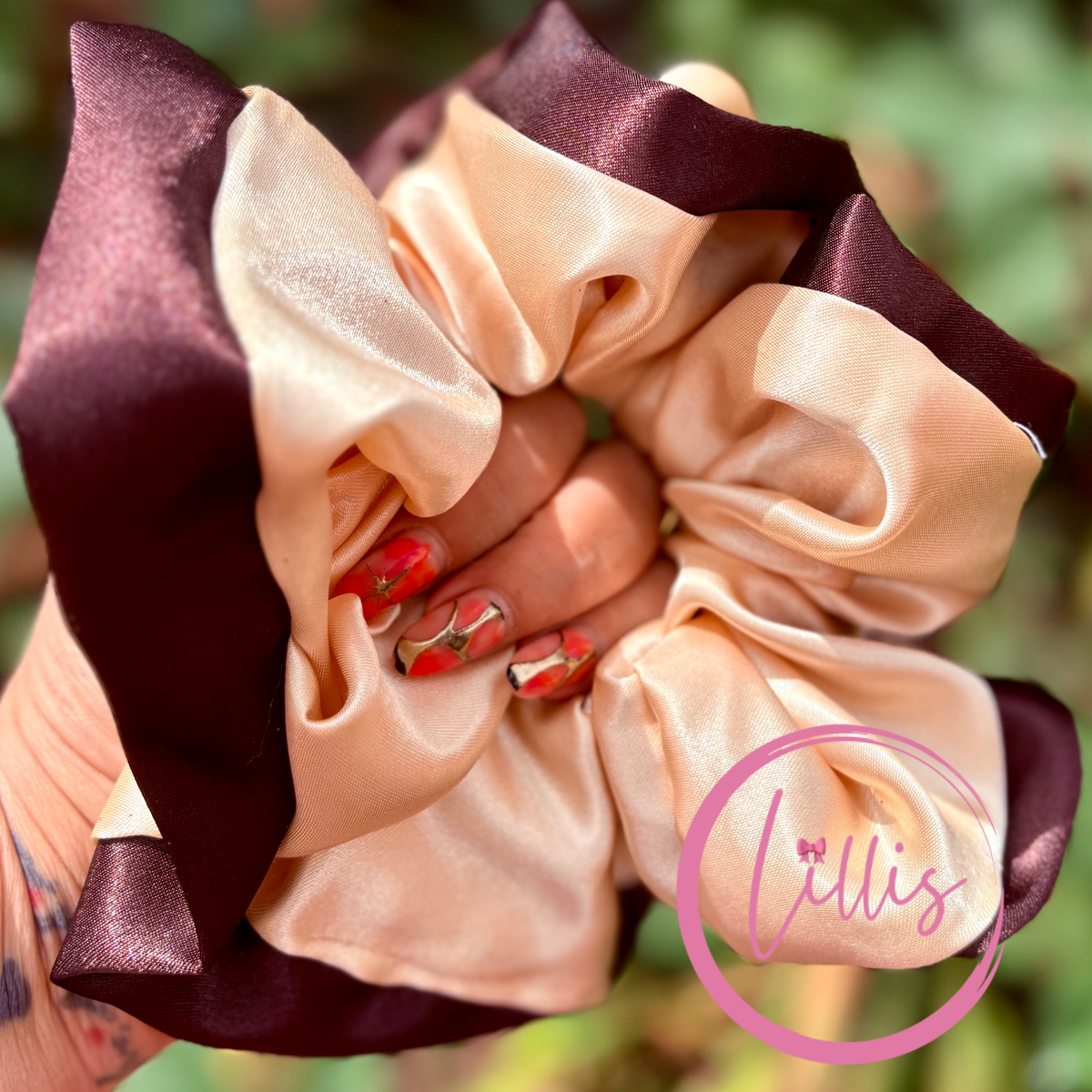 Oversized Satin Scrunchie – Handmade by Lillis