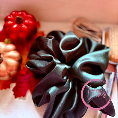 XL & XXL Satin Silk Scrunchies | Plain Colours | Handmade Luxury Hair Accessories
