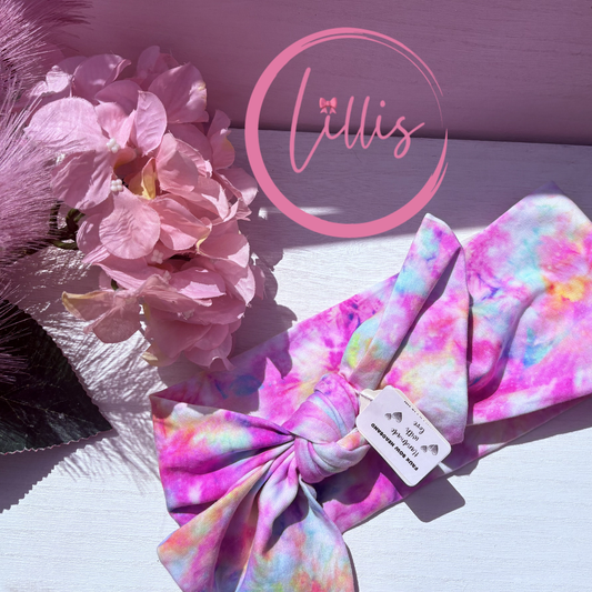 Faux bow headband soft super stretchy wear 3 ways