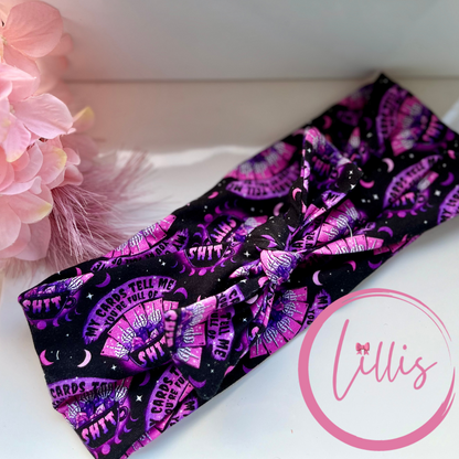 Twist Faux Bow Headband | Soft Stretch Jersey | Handmade Alternative & Spooky Designs