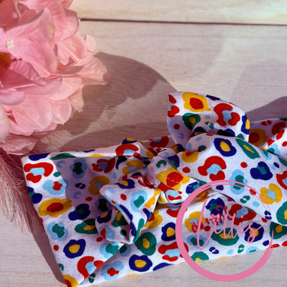 Faux bow headband soft super stretchy wear 3 ways