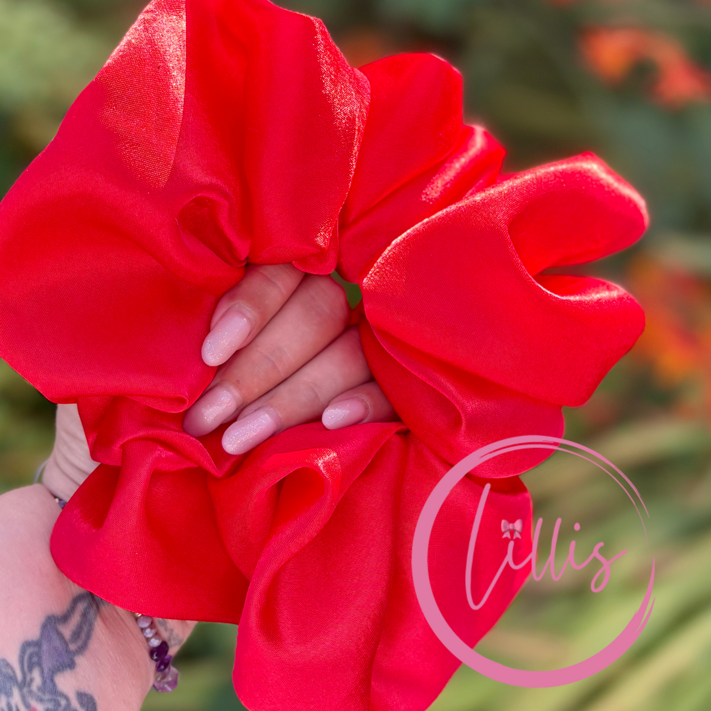 XL & XXL Satin Silk Scrunchies | Plain Colours | Handmade Luxury Hair Accessories