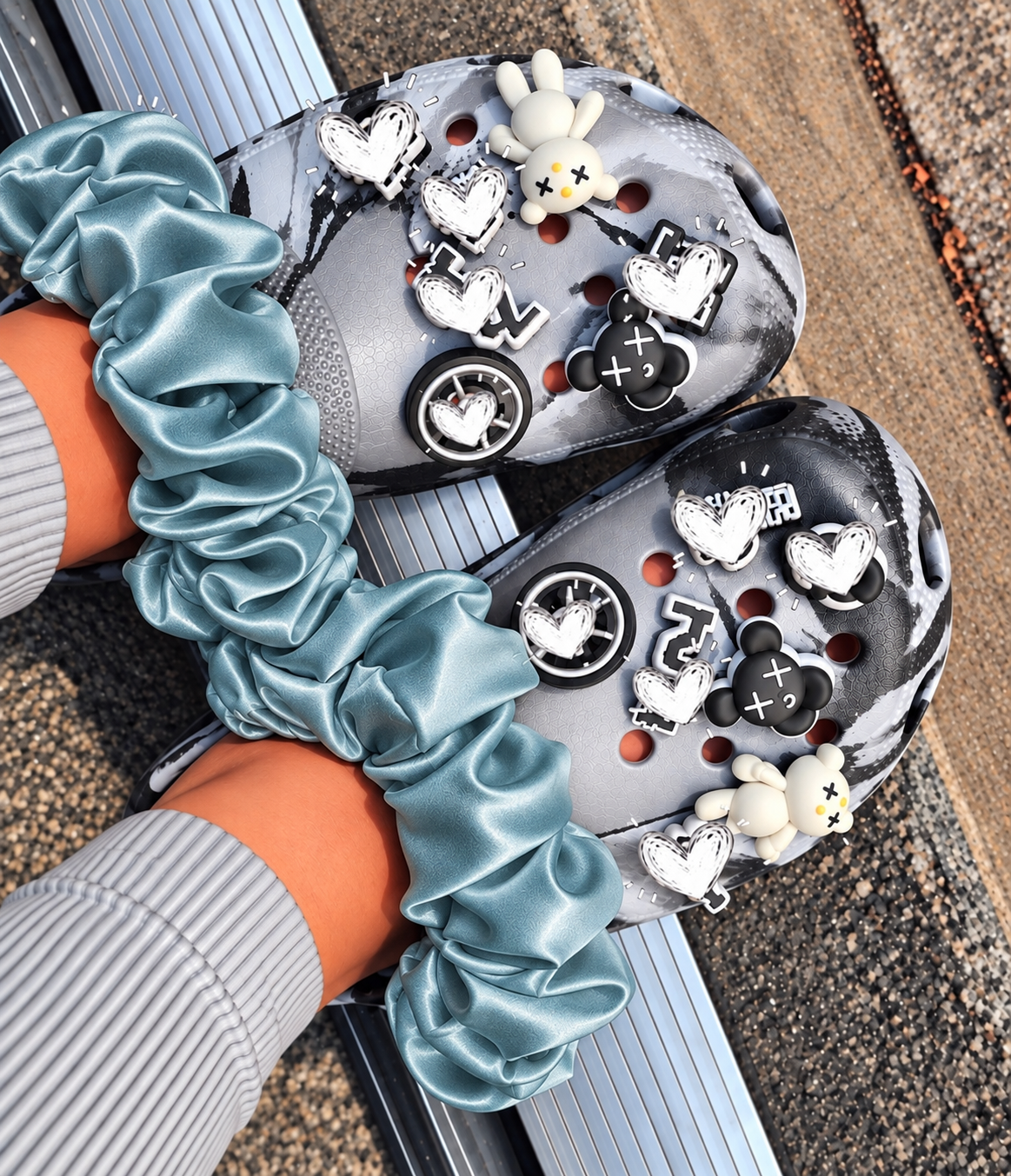 Croc Scrunchies – Satin Silk, Velvet & Faux Fur