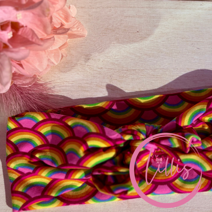 Faux bow headband soft super stretchy wear 3 ways