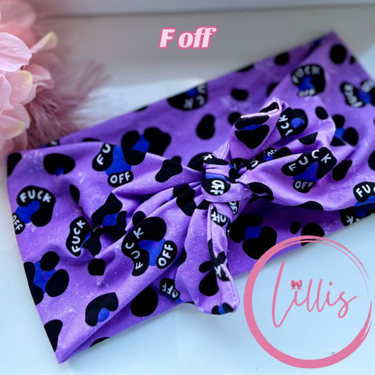 Faux bow headband soft super stretchy wear 3 ways sassy but cute designs