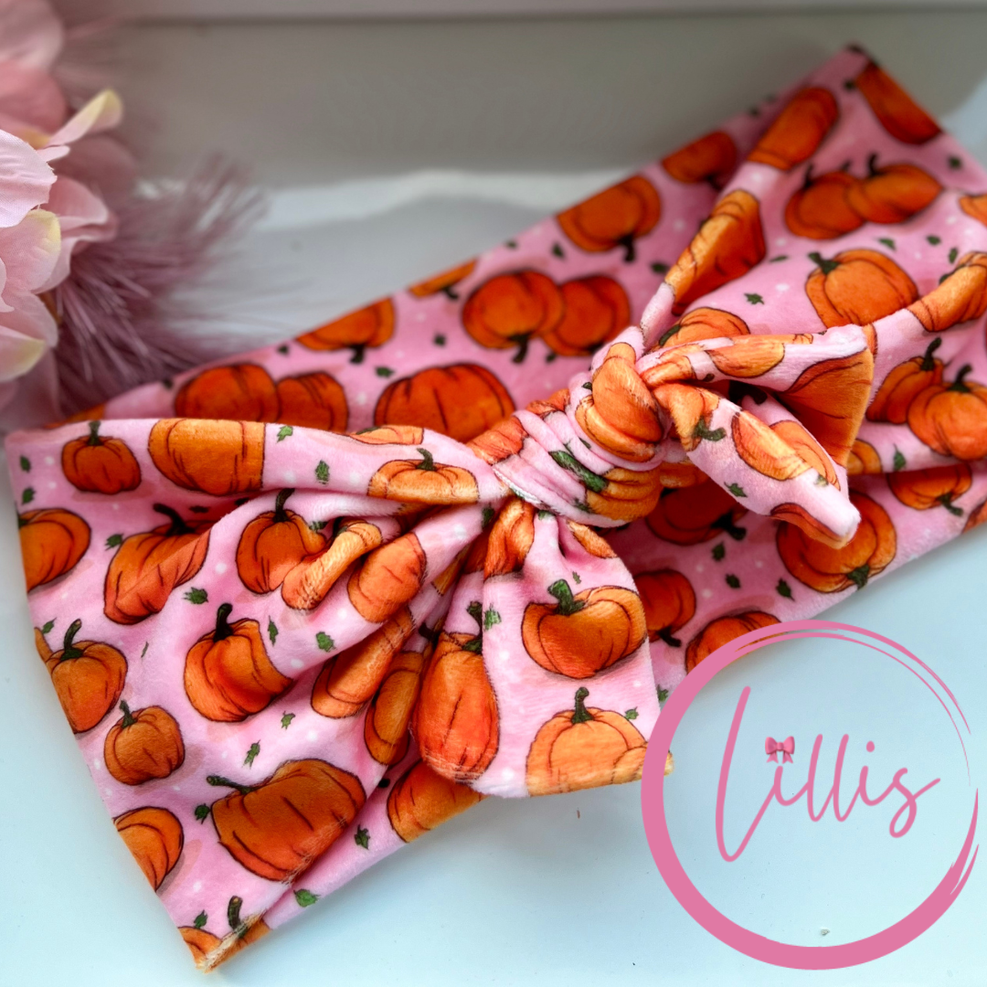 Velvet Faux Bow headhug/headbands