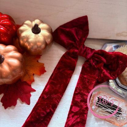 Handmade Velvet Big Bows | Winter & Christmas Hair Accessories