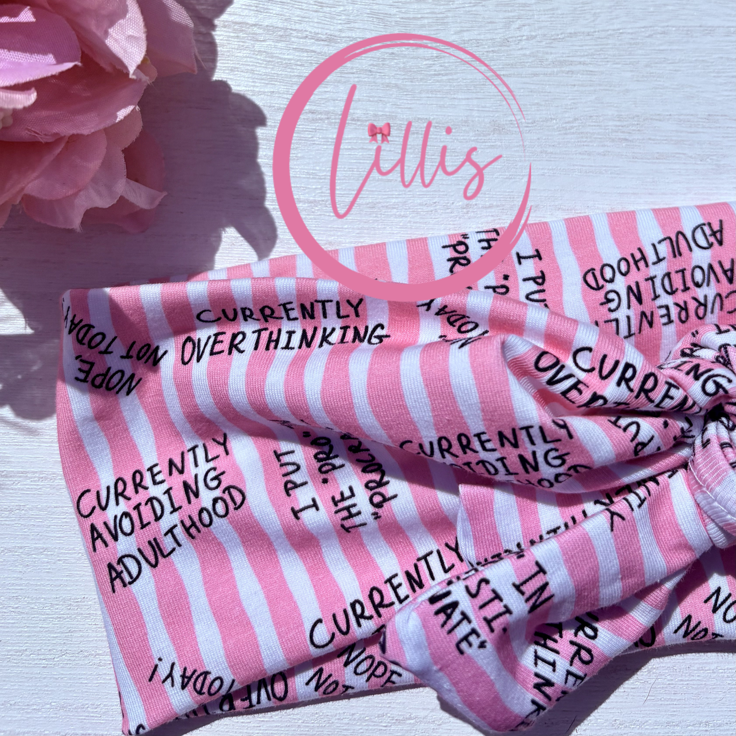Faux bow headband soft super stretchy wear 3 ways