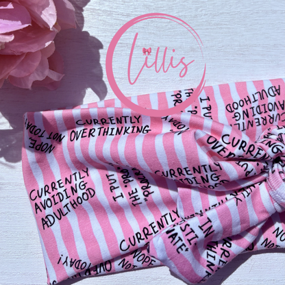 Faux bow headband soft super stretchy wear 3 ways