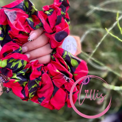 XL & XXL Satin Silk Scrunchies | Handmade in Manchester | Patterned Designs | Luxury Soft Hair Accessories